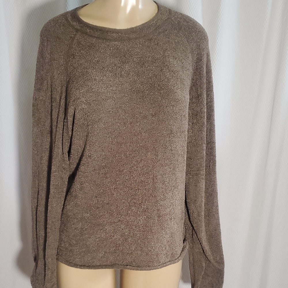 J Jill Sweater Size L Cozy Brown Long Sleeve Top